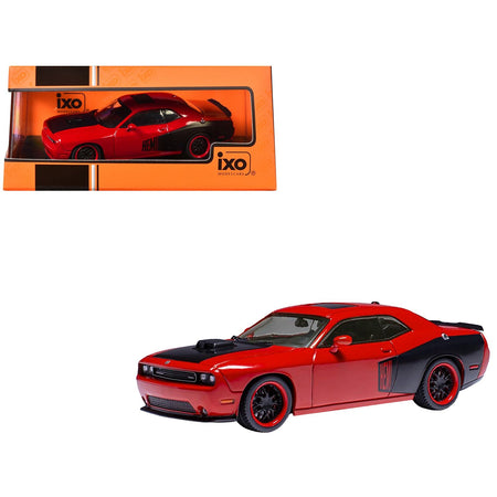 2009 Dodge Challenger SRT8 Red with Black Accents 1/43 Diecast Model by IXO Models-IXO-ModelCars.com