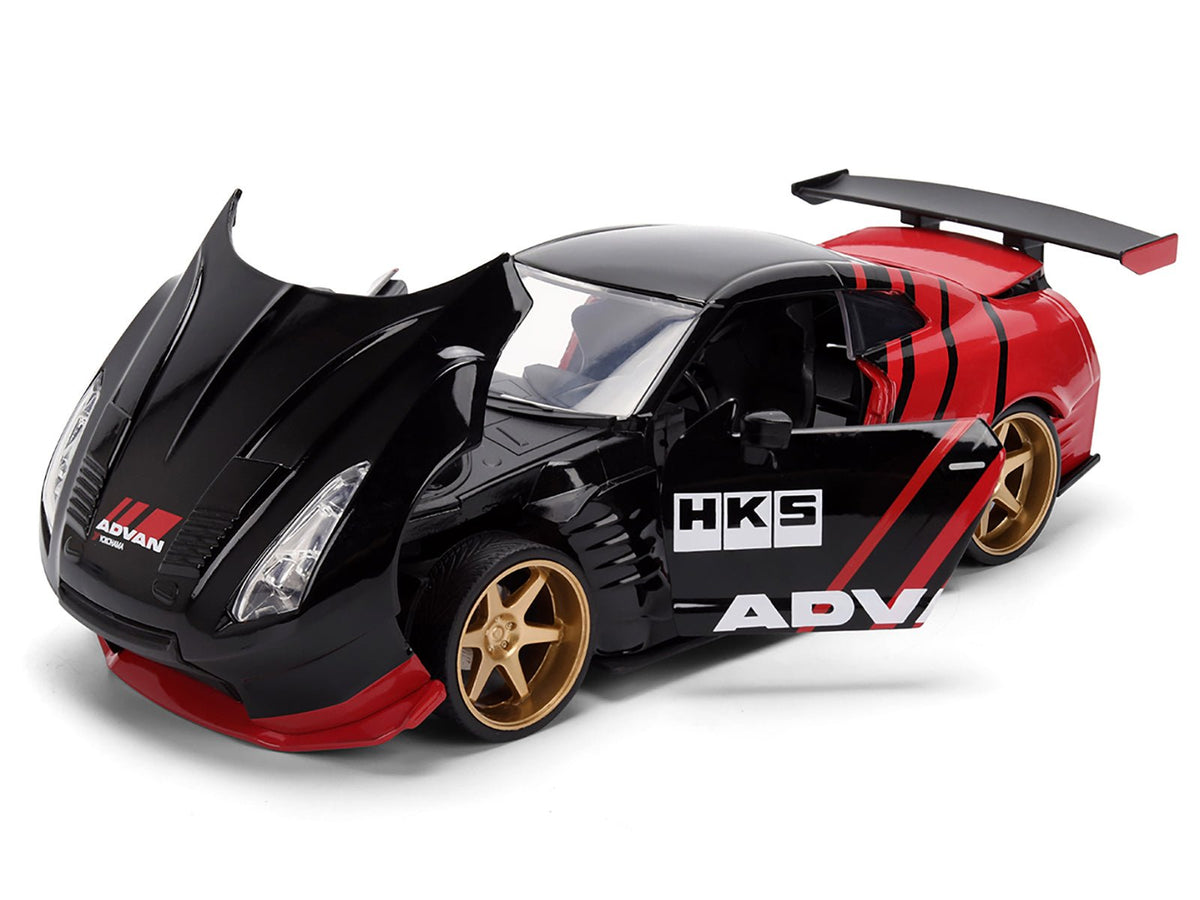2009 Nissan GT-R (R35) Ben Sopra "Advan" Black and Red "JDM Tuners" Series 1/24 Diecast Model Car by Jada-Jada-ModelCars.com