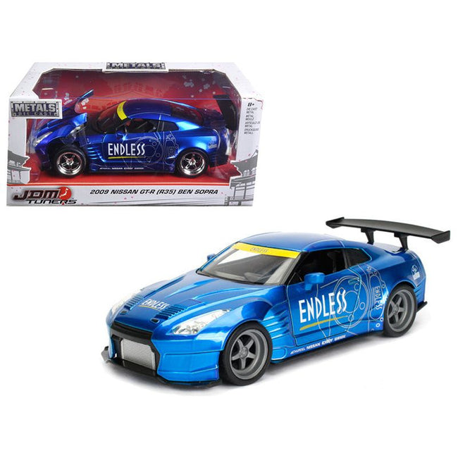 2009 Nissan GT-R (R35) Ben Sopra Blue JDM Tuners 1/24 Diecast Model Car by Jada-Jada-ModelCars.com