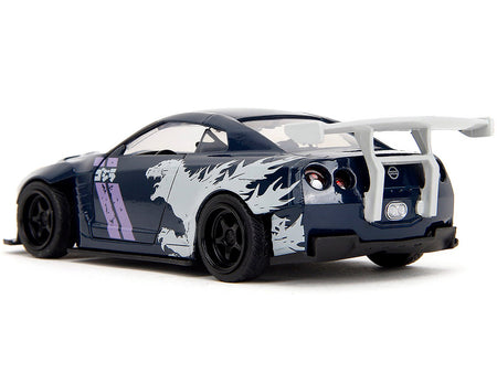 2009 Nissan GT-R (R35) Ben Sopra Dark Blue with Graphics "Godzilla" "Hollywood Rides" Series 1/32 Diecast Model Car by Jada-Jada-ModelCars.com
