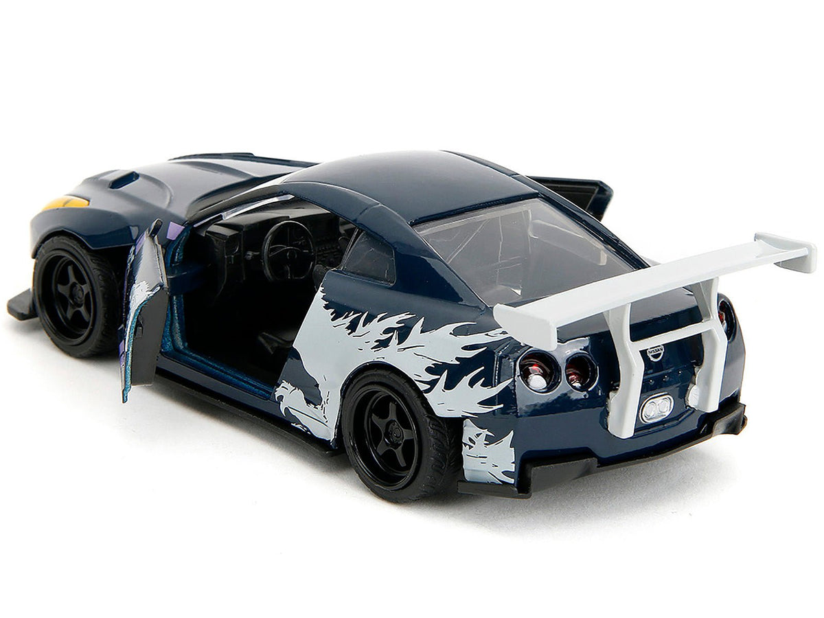 2009 Nissan GT-R (R35) Ben Sopra Dark Blue with Graphics "Godzilla" "Hollywood Rides" Series 1/32 Diecast Model Car by Jada-Jada-ModelCars.com