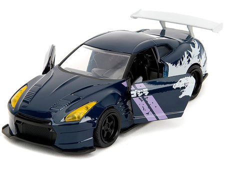 2009 Nissan GT-R (R35) Ben Sopra Dark Blue with Graphics "Godzilla" "Hollywood Rides" Series 1/32 Diecast Model Car by Jada-Jada-ModelCars.com