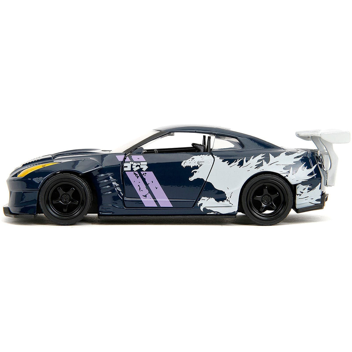2009 Nissan GT-R (R35) Ben Sopra Dark Blue with Graphics "Godzilla" "Hollywood Rides" Series 1/32 Diecast Model Car by Jada-Jada-ModelCars.com