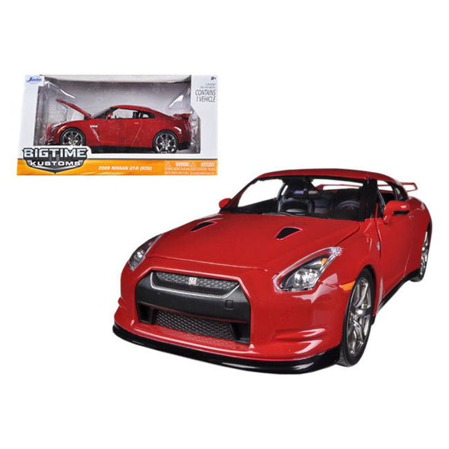 2009 Nissan GT-R R35 Red 1/24 Diecast Car Model by Jada-Jada-ModelCars.com