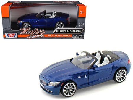 2010 BMW Z4 Convertible Blue 1/24 Diecast Model Car by Motormax-Motormax-ModelCars.com