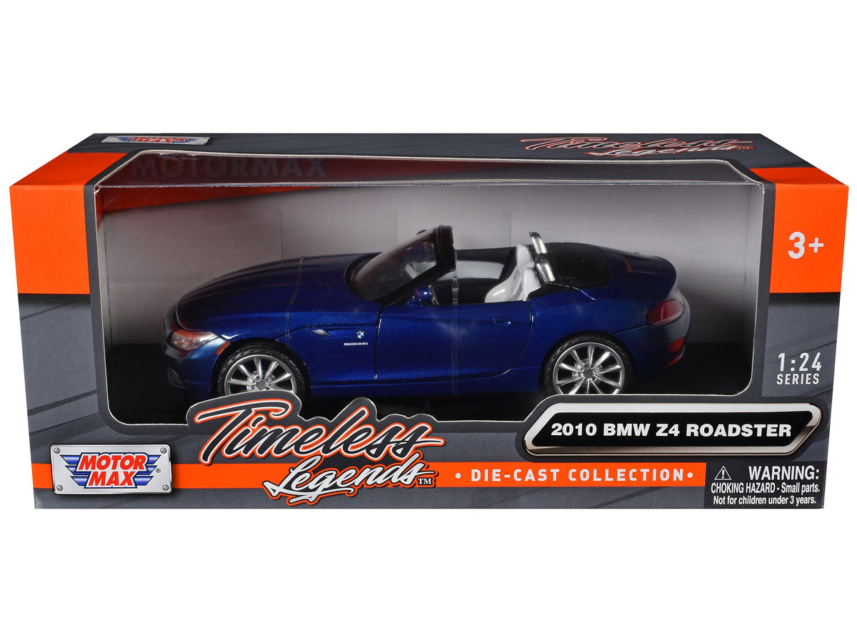 2010 BMW Z4 Convertible Blue 1/24 Diecast Model Car by Motormax-Motormax-ModelCars.com