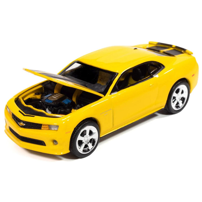 2010 Chevrolet Camaro RS/SS Rally Yellow with Black Stripes "Modern Muscle" Series 1/64 Diecast Model Car by Auto World-Autoworld-ModelCars.com