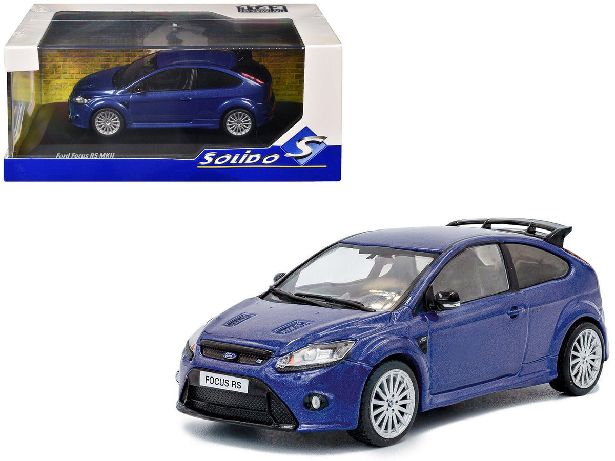2010 Ford Focus MKII RS Indianapolis Blue Metallic 1/43 Diecast Model Car by Solido-Solido-ModelCars.com