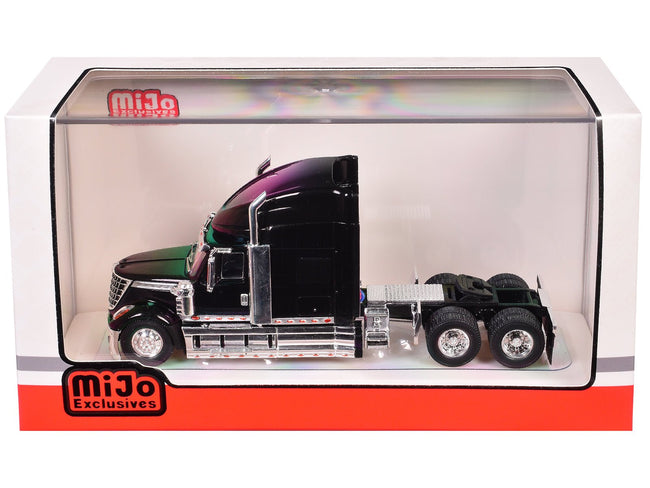 2010 International Lonestar Truck Tractor Black 1/64 Diecast Model by IXO Models-IXO-ModelCars.com