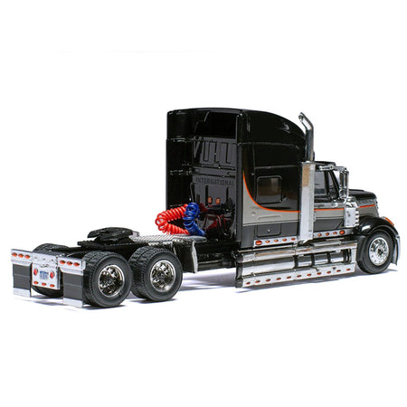 2010 International Lonestar Truck Tractor Black with Silver Stripes 1/64 Diecast Model by IXO Models - IXO - ModelCars.com