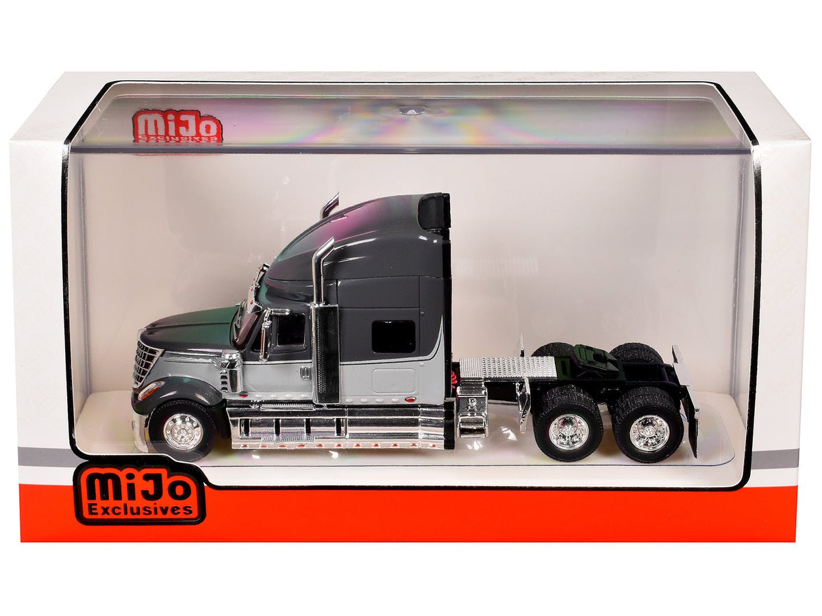 2010 International Lonestar Truck Tractor Gray and Light Gray Two-Tone 1/64 Diecast Model by IXO Models-IXO-ModelCars.com