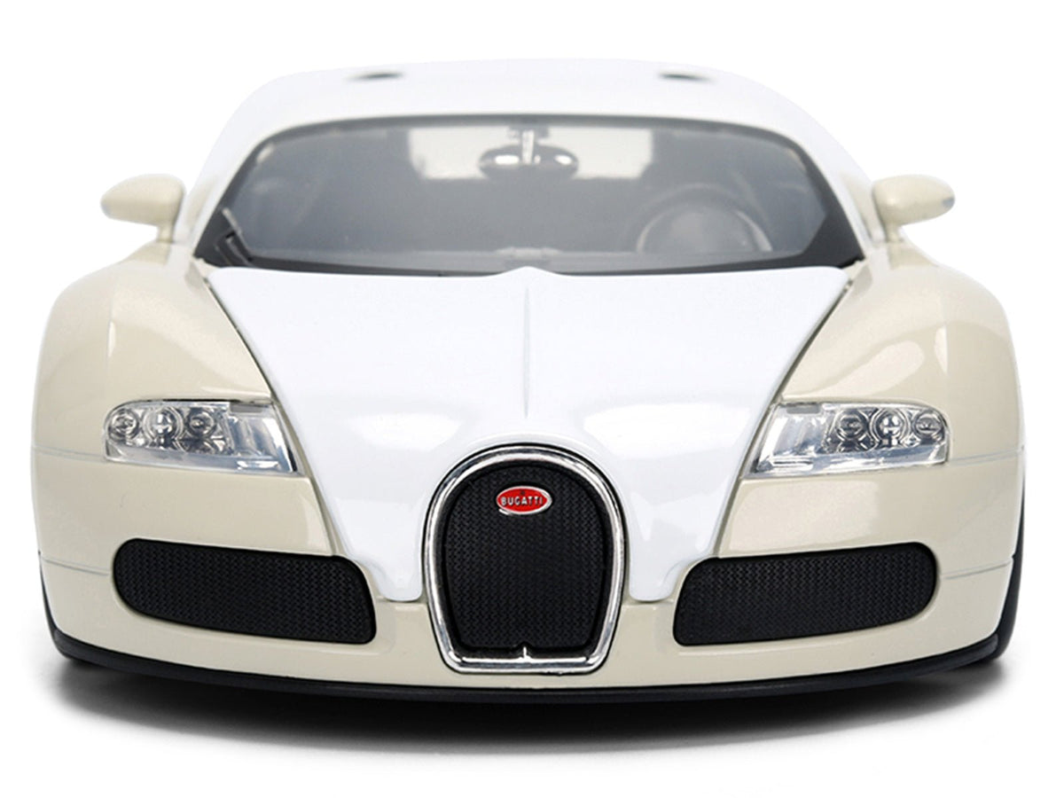 2011 Bugatti Veyron White and Tan "Furious 7" (2015) Movie "25 Years of Fast & Furious" Series 1/24 Diecast Model Car by Jada-Jada-ModelCars.com