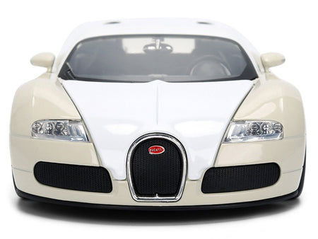 2011 Bugatti Veyron White and Tan "Furious 7" (2015) Movie "25 Years of Fast & Furious" Series 1/24 Diecast Model Car by Jada-Jada-ModelCars.com