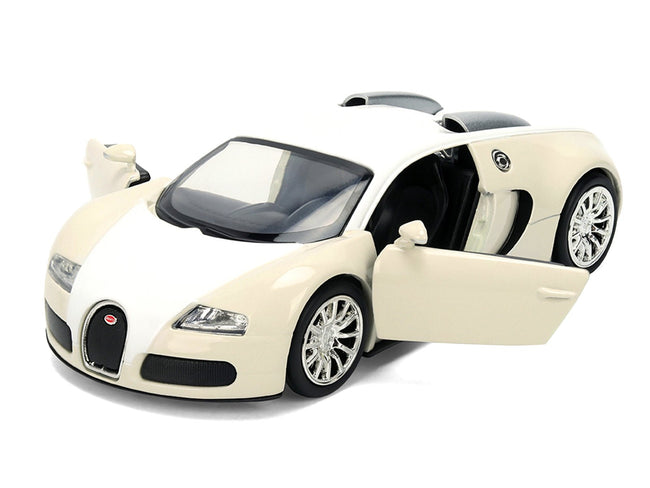 2011 Bugatti Veyron White and Tan "Furious 7" (2015) Movie "25 Years of Fast & Furious" Series 1/32 Diecast Model Car by Jada-Jada-ModelCars.com