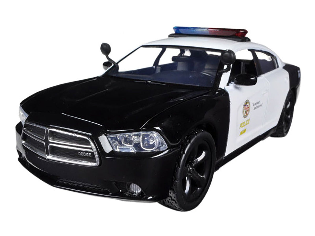 2011 Dodge Charger Pursuit LAPD Los Angeles Police Department Car 1/24 Diecast Car Model by Motormax-Motormax-ModelCars.com