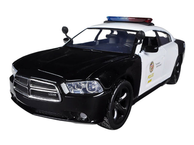 2011 Dodge Charger Pursuit LAPD Los Angeles Police Department Car 1/24 Diecast Car Model by Motormax-Motormax-ModelCars.com