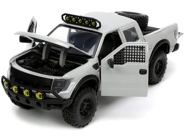 2011 Ford F-150 SVT Raptor Pickup Truck Light Gray with Extra Wheels "Just Trucks" Series 1/24 Diecast Model Car by Jada-Jada-ModelCars.com
