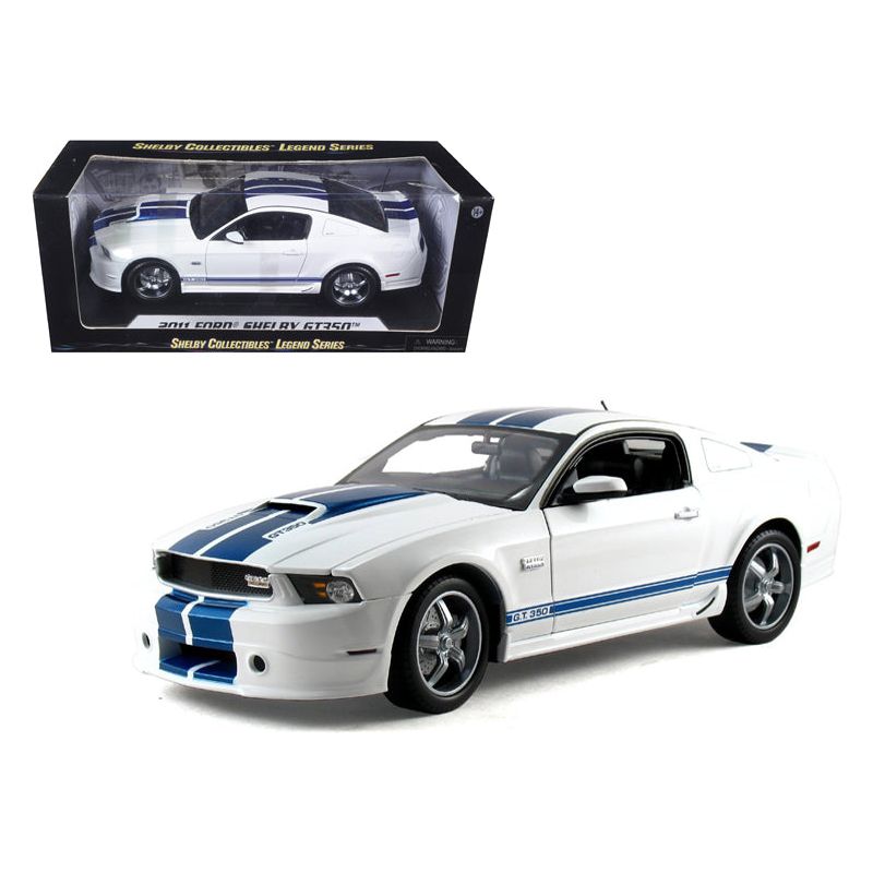 2011 Ford Shelby Mustang GT350 White 1/18 Diecast Model Car by Shelby Collectibles - Shelby Collectibles - ModelCars.com
