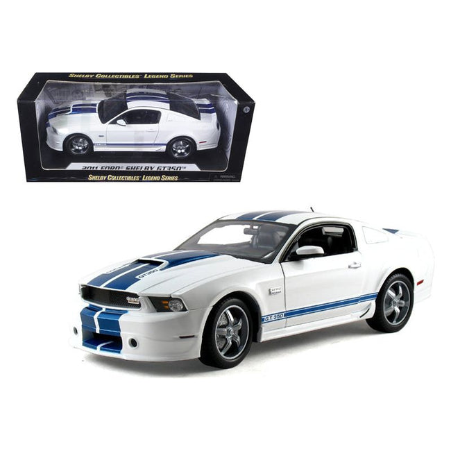 2011 Ford Shelby Mustang GT350 White 1/18 Diecast Model Car by Shelby Collectibles - Shelby Collectibles - ModelCars.com