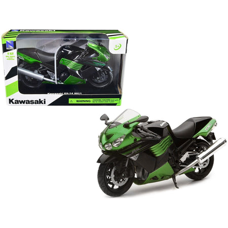 2011 Kawasaki ZX - 14 Ninja Green Motorcycle Model 1/12 by New Ray - New Ray - ModelCars.com