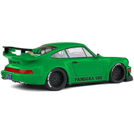 2011 Porsche 964 RWB "Pandora One" Matt Green with Graphics 1/18 Diecast Model Car by Solido - Solido - ModelCars.com