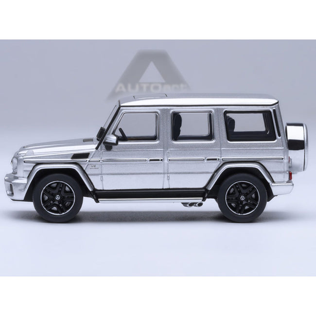 2017 Mercedes-Benz AMG G 63 Silver Metallic 1/64 Diecast Model Car by Autoart