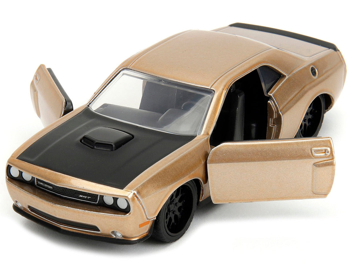 2012 Dodge Challenger SRT8 Gold Metallic with Black Hood "Pink Slips" Series 1/32 Diecast Model Car by Jada-Jada-ModelCars.com