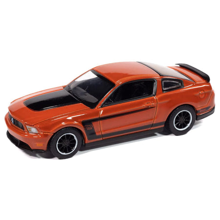 2012 Ford Mustang Boss 302 Competition Orange with Black Accents "Modern Muscle" Series 1/64 Diecast Model Car by Auto World-Autoworld-ModelCars.com