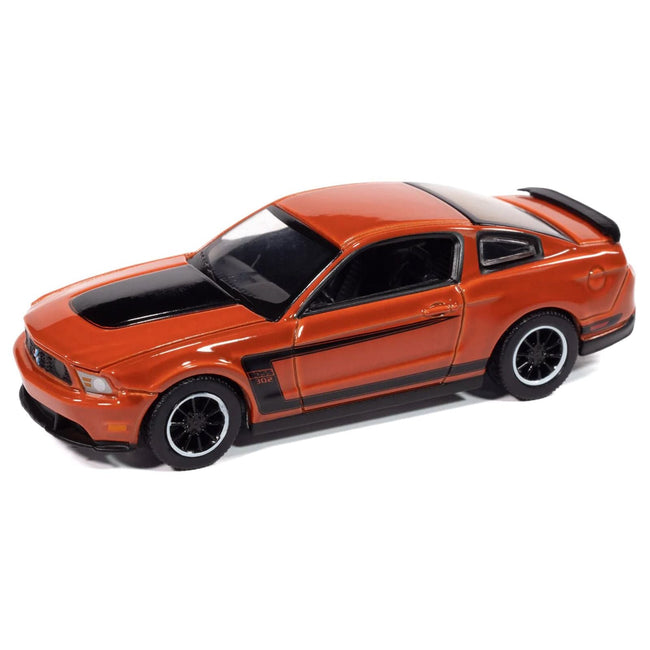 2012 Ford Mustang Boss 302 Competition Orange with Black Accents "Modern Muscle" Series 1/64 Diecast Model Car by Auto World-Autoworld-ModelCars.com