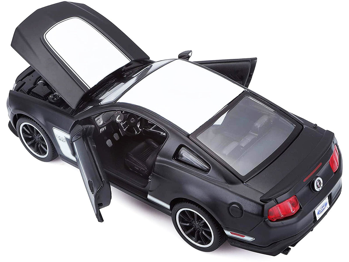 2012 Ford Mustang Boss 302 Orange and Black 1/24 Diecast Model Car by Maisto-Maisto-ModelCars.com