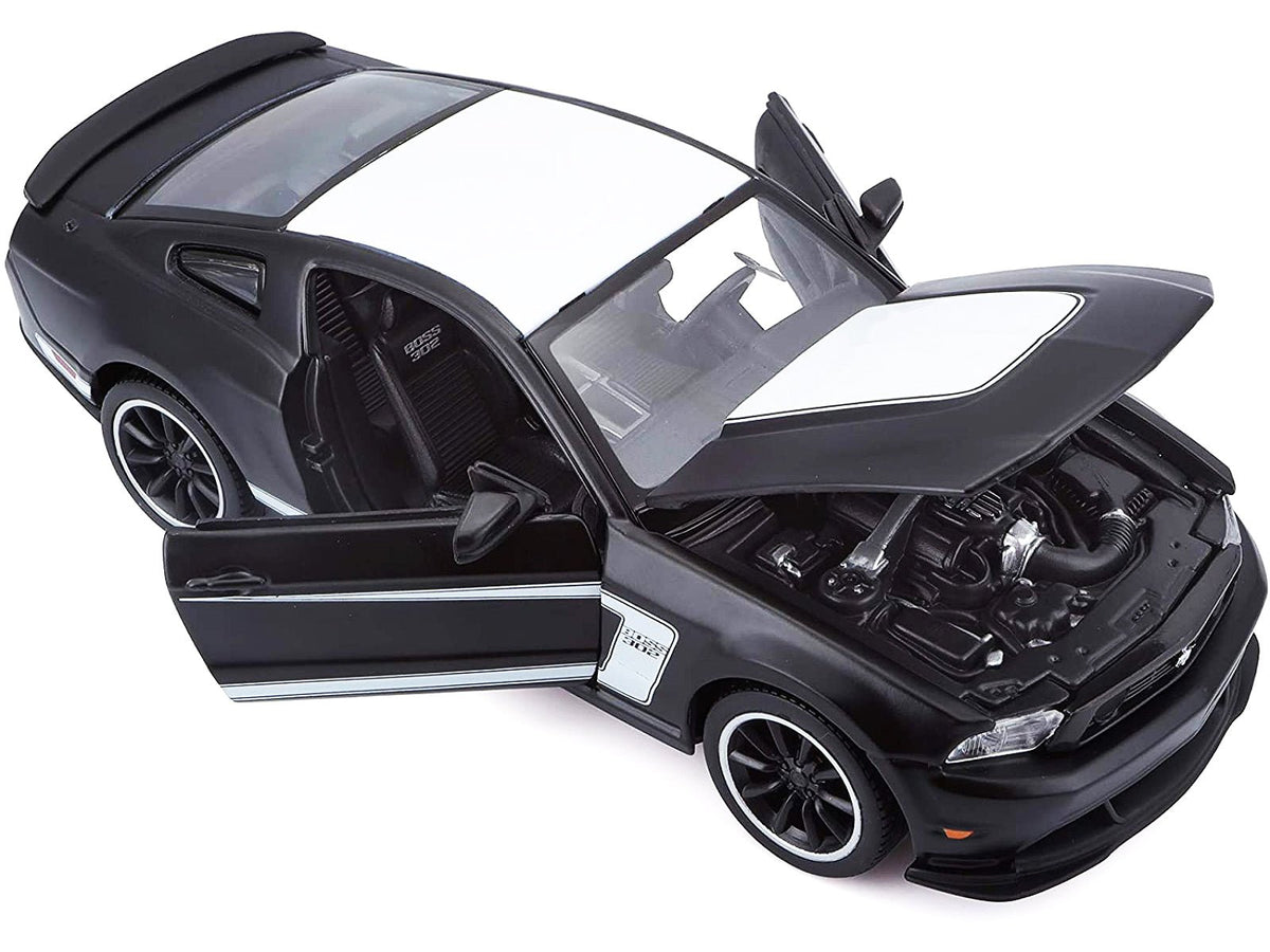2012 Ford Mustang Boss 302 Orange and Black 1/24 Diecast Model Car by Maisto-Maisto-ModelCars.com