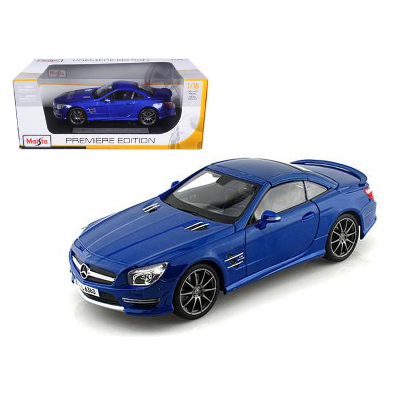 2012 Mercedes SL 63 AMG Blue 1/18 Diecast Car Model by Maisto - Maisto - ModelCars.com
