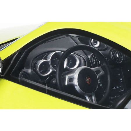 2012 Porsche Cayman R Green with Black Side Stripes 1/18 Model Car by GT Spirit - GT Spirit - ModelCars.com