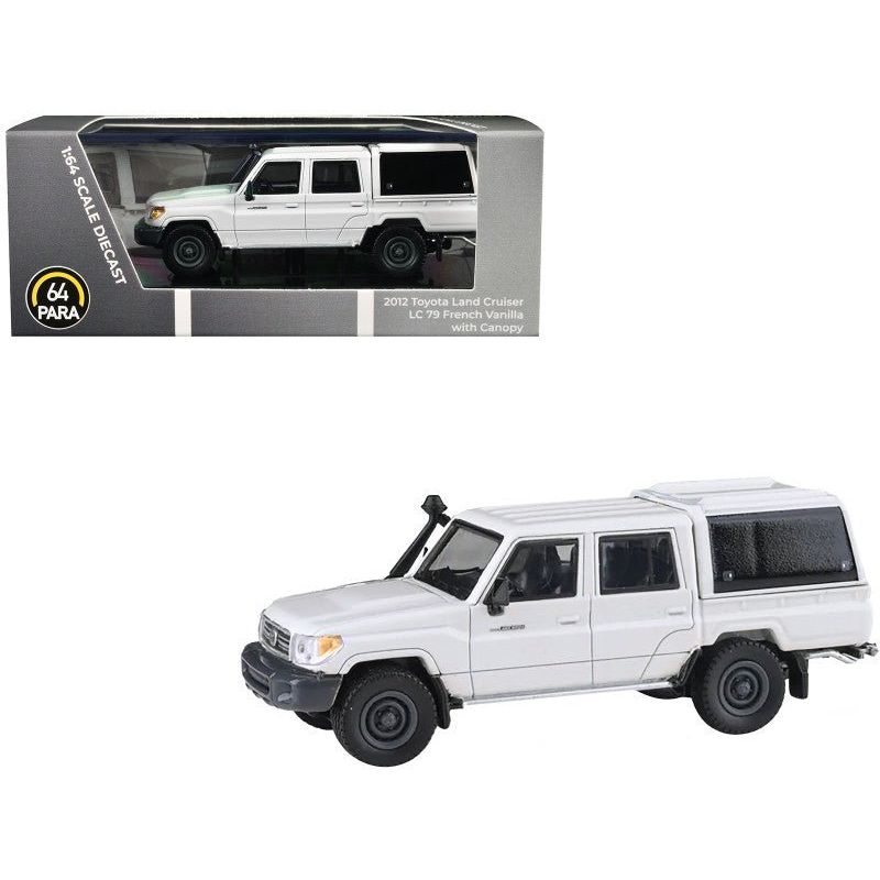 2012 Toyota Land Cruiser LC 79 French Vanilla White with Canopy 1/64 Diecast Model Car by Paragon Models - Paragon - ModelCars.com