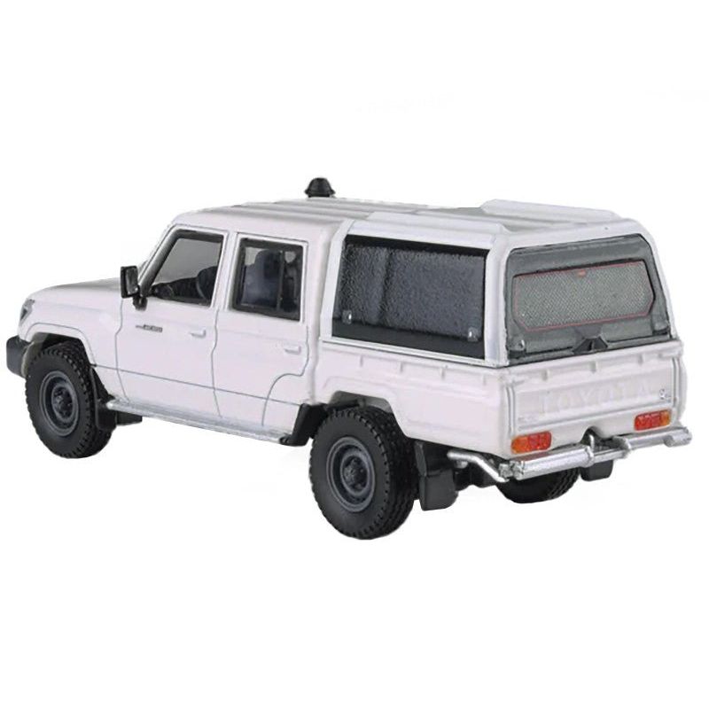 2012 Toyota Land Cruiser LC 79 French Vanilla White with Canopy 1/64 Diecast Model Car by Paragon Models-Paragon-ModelCars.com