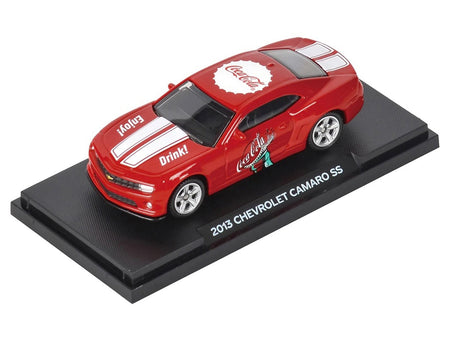 2013 Chevrolet Camaro SS "Coca-Cola" Red with White Stripes 1/64 Diecast Model by Motorcity Classics-Motorcity Classics-ModelCars.com