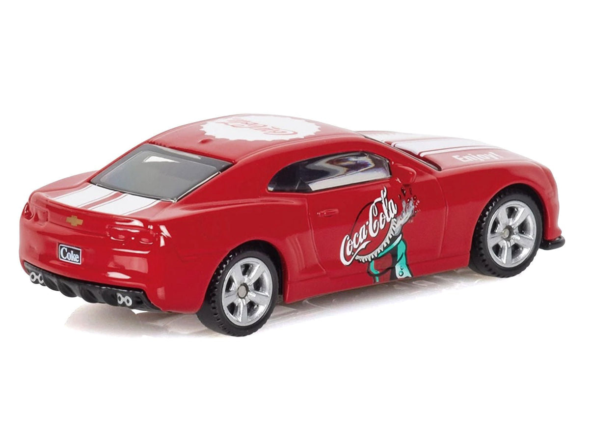 2013 Chevrolet Camaro SS "Coca-Cola" Red with White Stripes 1/64 Diecast Model by Motorcity Classics-Motorcity Classics-ModelCars.com