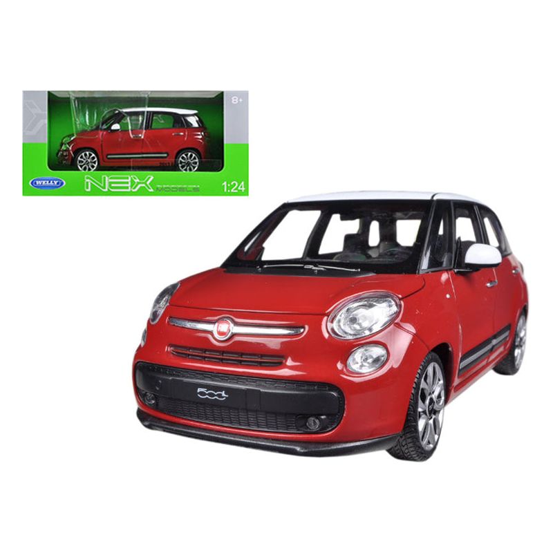 2013 Fiat 500L Red 1/24 Diecast Car Model by Welly - Welly - ModelCars.com