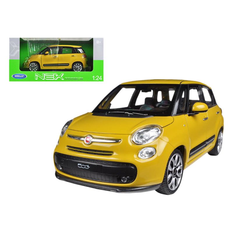 2013 Fiat 500L Yellow 1/24 Diecast Car Model by Welly - Welly - ModelCars.com