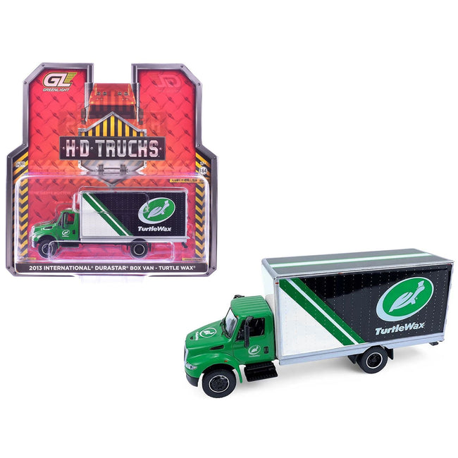 2013 International Durastar Box Van "Turtle Wax" Green "H.D. Trucks" Series 26 1/64 Diecast Model Car by Greenlight-Greenlight-ModelCars.com