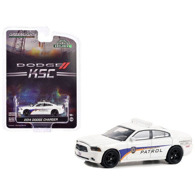 2014 Dodge Charger White "Kennedy Space Center (KSC)" Security Patrol "Hobby Exclusive" Series 1/64 Diecast Model Car by Greenlight - Greenlight - ModelCars.com