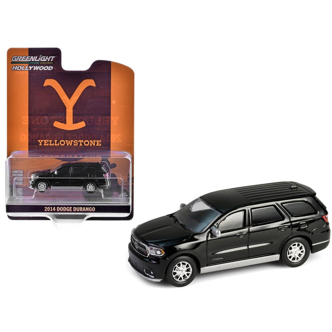 2014 Dodge Durango Black "Yellowstone" (2018-Current) TV Series "Hollywood Series" Release 43 1/64 Diecast Model Car by Greenlight-Greenlight-ModelCars.com