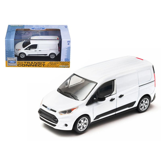 2014 Ford Transit Connect (V408) Van White 1/43 Diecast Model by Greenlight-Greenlight-ModelCars.com