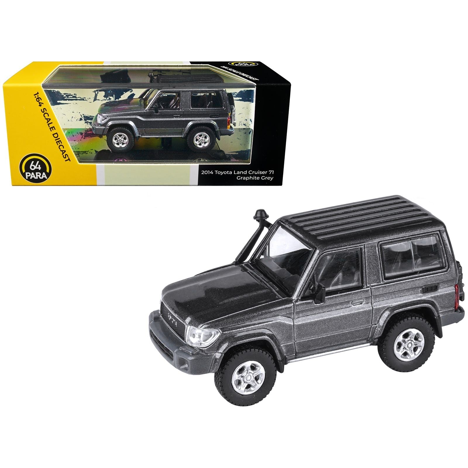 2014 Toyota Land Cruiser 71 SWB Graphite Gray Metallic 1/64 Diecast Model Car by Paragon Models - Paragon - ModelCars.com