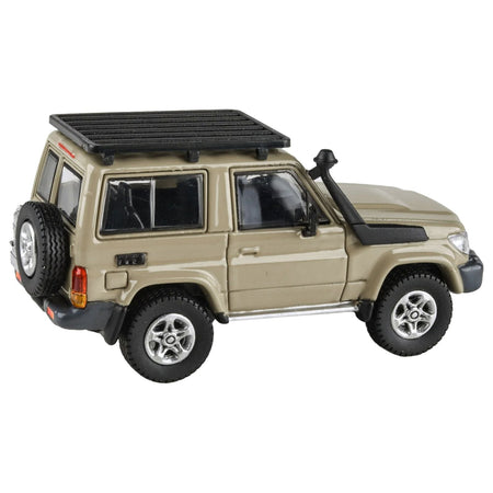 2014 Toyota Land Cruiser 71 SWB (Short Wheel Base) Sandy Taupe Brown 1/64 Diecast Model Car by Paragon Models - Paragon - ModelCars.com