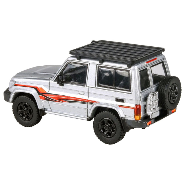 2014 Toyota Land Cruiser LC 71 Silver Metallic with Graphics 1/64 Diecast Model Car by Paragon Models-Paragon-ModelCars.com