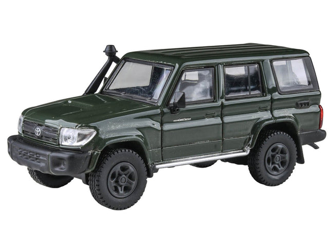 2014 Toyota Land Cruiser LC 76 Military Green 1/64 Diecast Model Car by Paragon Models-Paragon-ModelCars.com