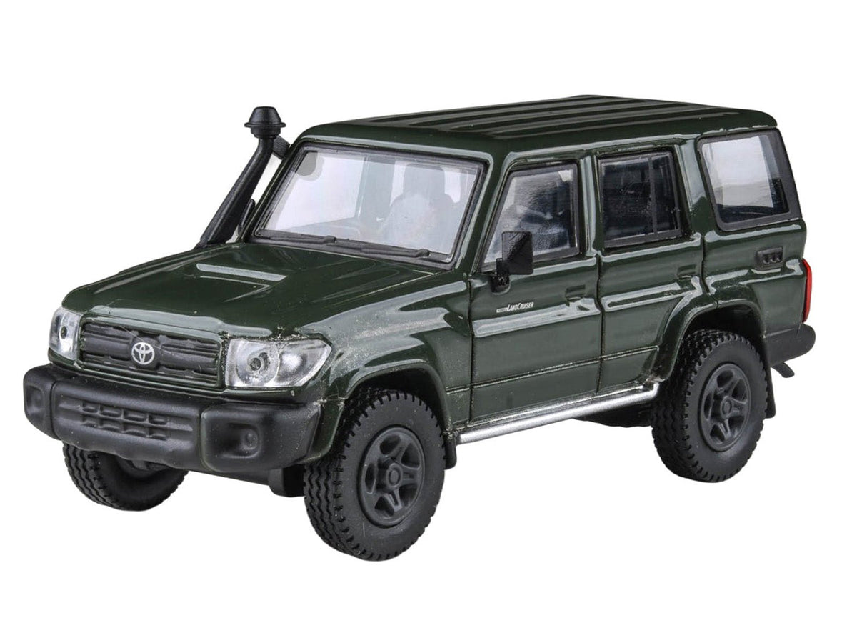 2014 Toyota Land Cruiser LC 76 Military Green 1/64 Diecast Model Car by Paragon Models-Paragon-ModelCars.com