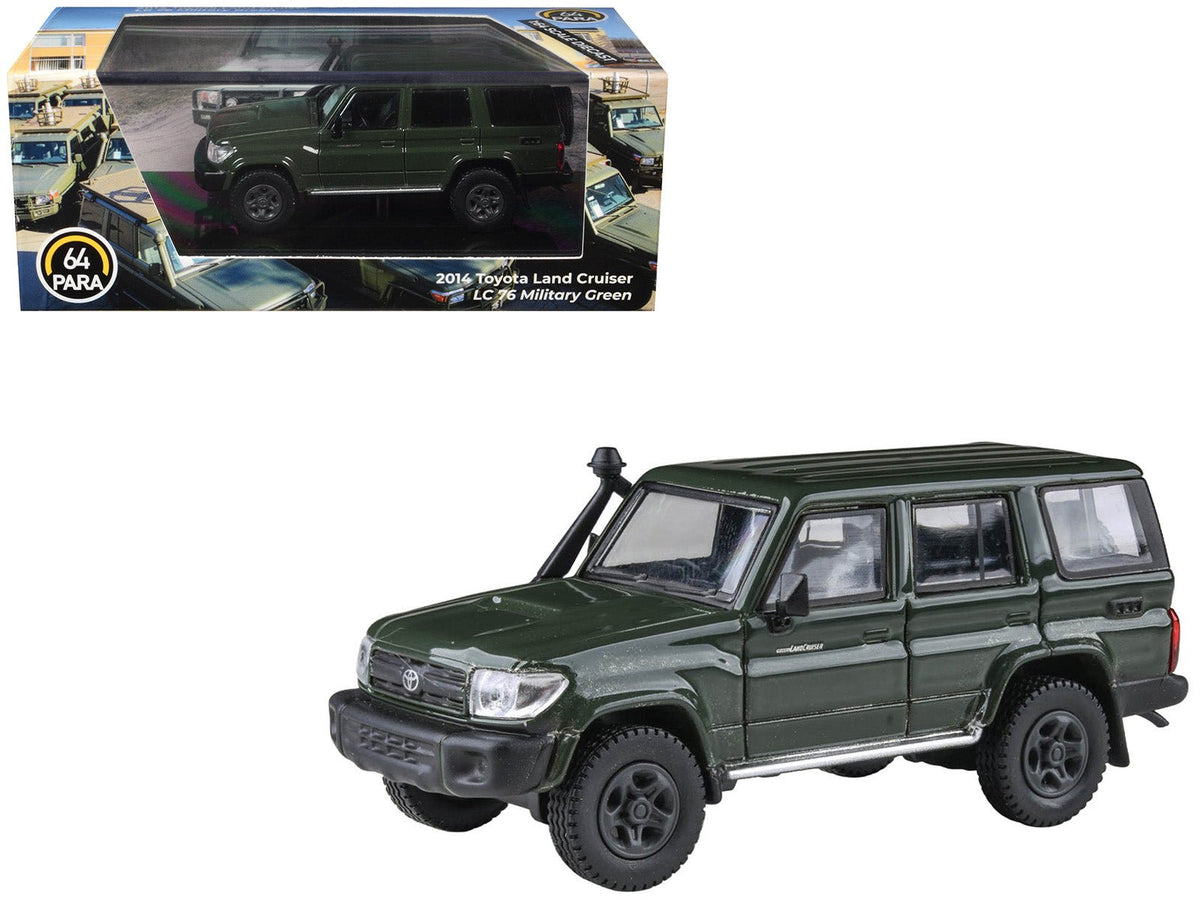 2014 Toyota Land Cruiser LC 76 Military Green 1/64 Diecast Model Car by Paragon Models-Paragon-ModelCars.com