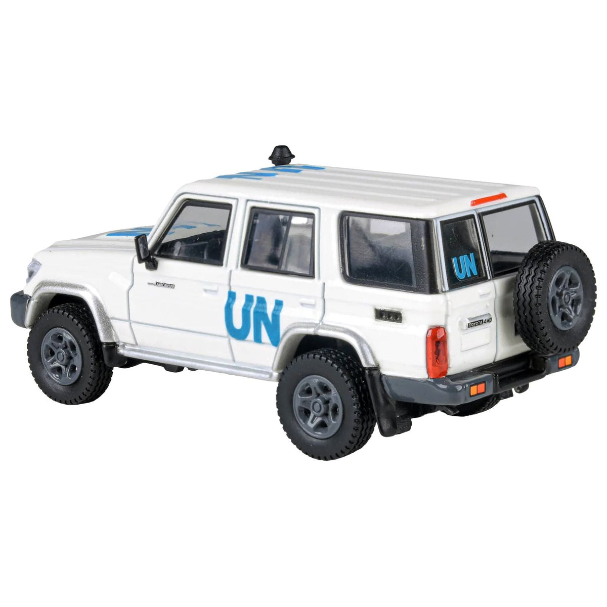 2014 Toyota Land Cruiser LC76 White "United Nations" 1/64 Diecast Model Car by Paragon Models - Paragon - ModelCars.com
